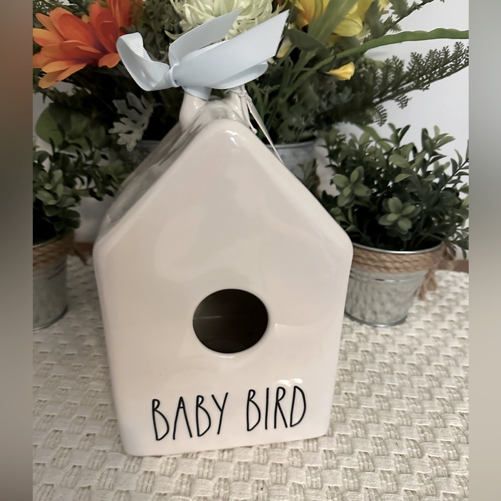 Rae Dunn Baby Bird Square Birdhouse